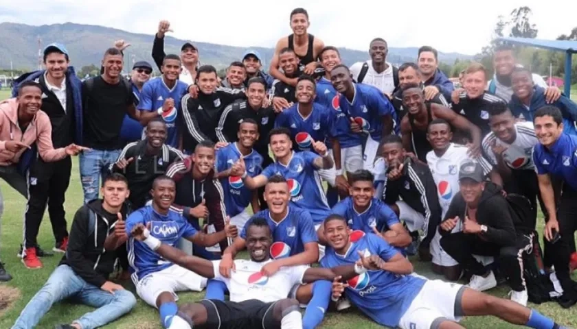 Integrantes del equipo Millonarios Sub 20.