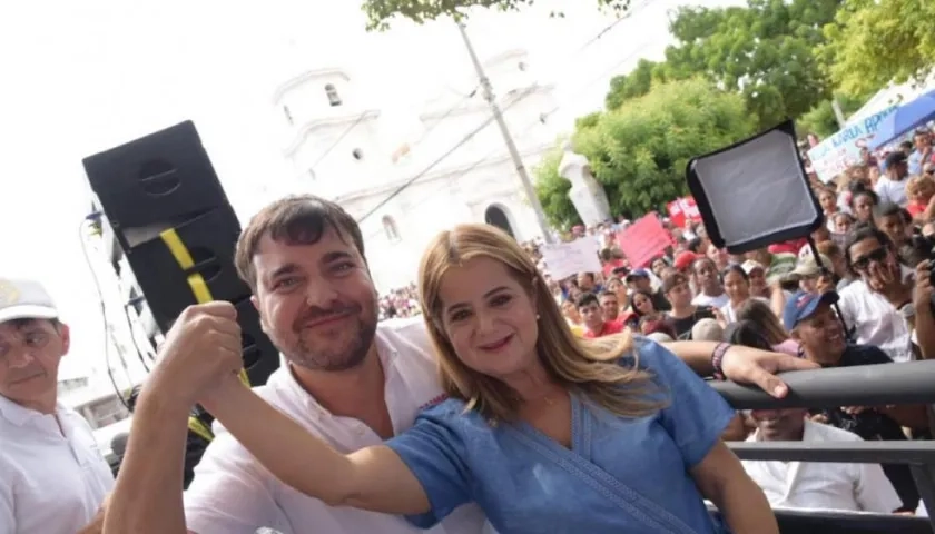 Jaime Pumarejo y Elsa Noguera.