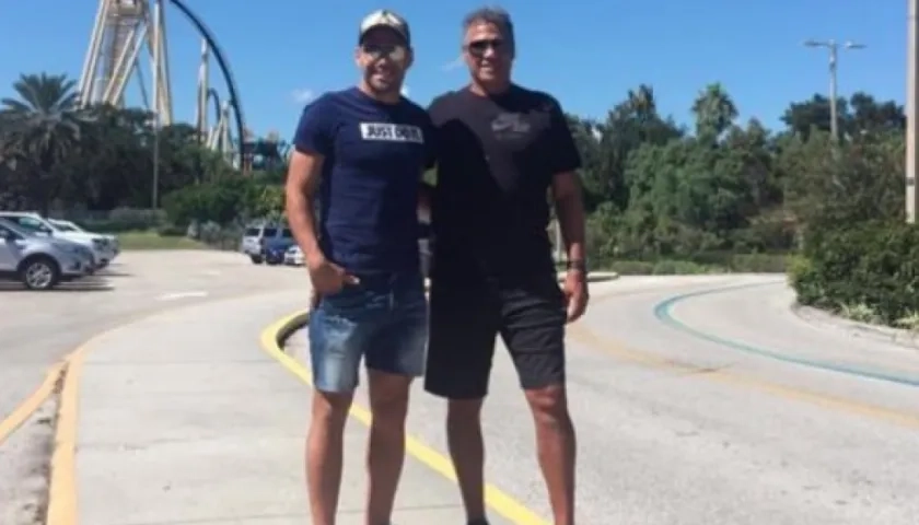 Radamel Falcao García y su papá Radamel Enrique García King.