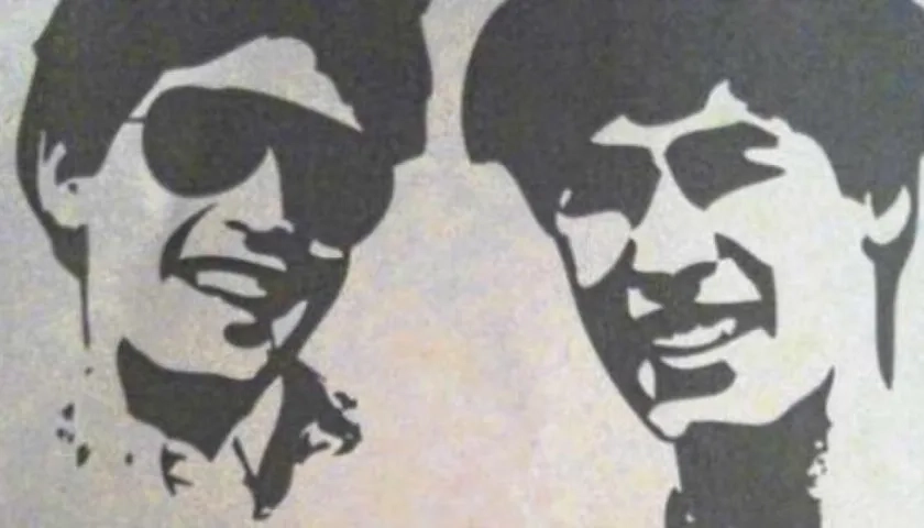 Dibujo de hermanos colombianos Santiago y Andrés Restrepo.