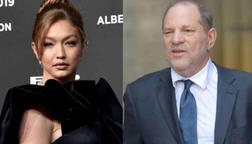 La modelo Gigi Hadid y el productor de cine Harvey Weinstein.