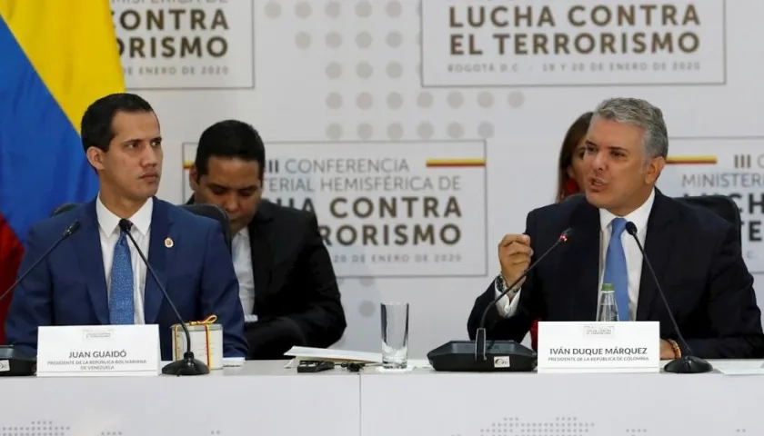 Juan Guaidó e Iván Duque.