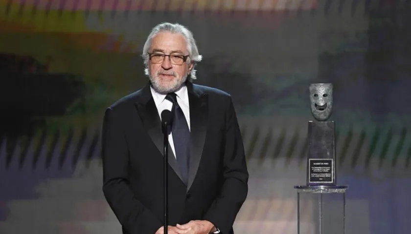 El actor Robert De Niro durante su discurso.
