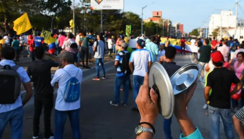 Aspecto de la manifestación.