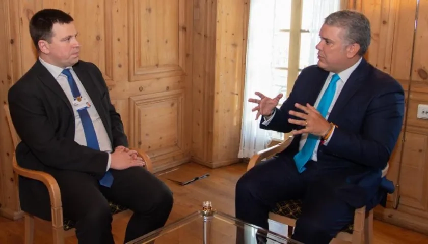 Primer Ministro de Estonia, Jüri Ratas y el Presidente Iván Duque.
