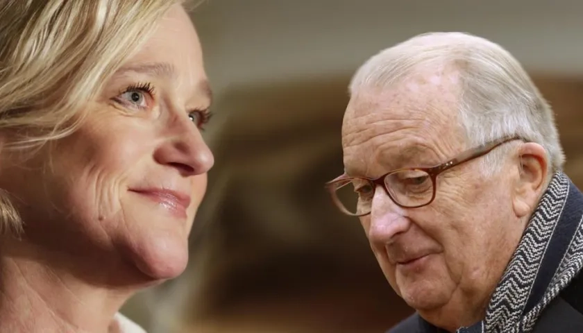 El rey emérito de Bélgica Alberto II y su hija no reconocida Delphine Boël.