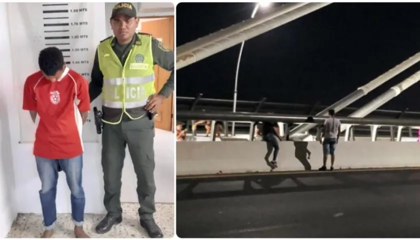 Captura de Manuel Martínez Fernández, tras la denuncia de robos en el nuevo puente Pumarejo.