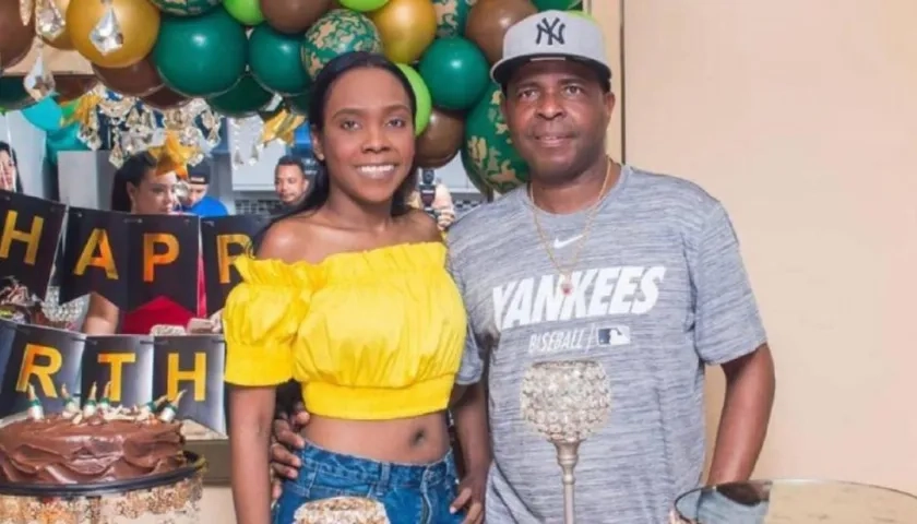 Ángela Iriarte y su papa´'El chawala'.