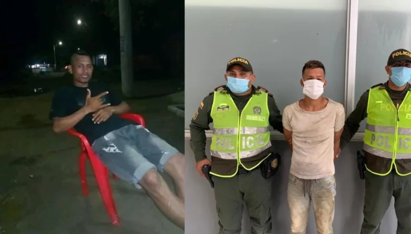 Eduardo Martínez Molinares, víctima; Luis José Castañeda Lizcano, capturado como indiciado de haber participado en el crimen. 