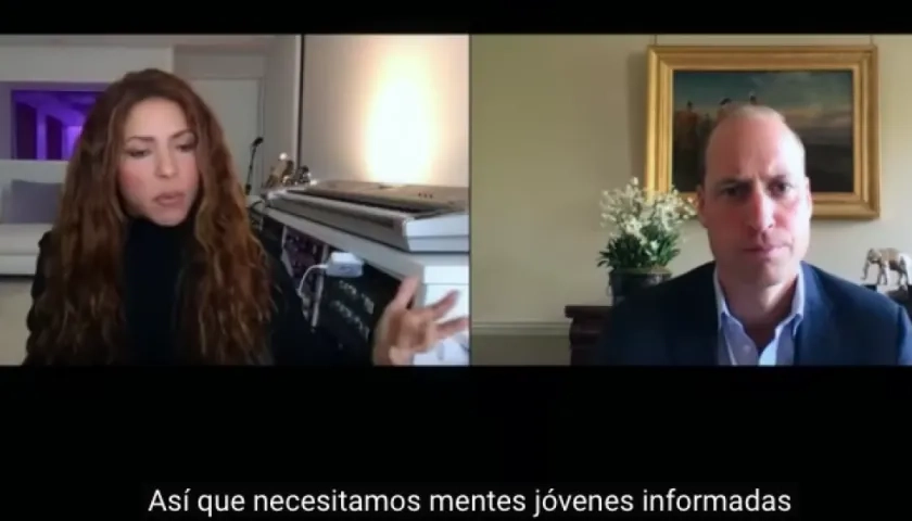 Shakira dialogó con el Príncipe William.