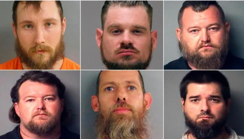 Adam Fox, Barry Croft, Ty Garbin, Kaleb Franks, Daniel Harris y Brandon Caserta.