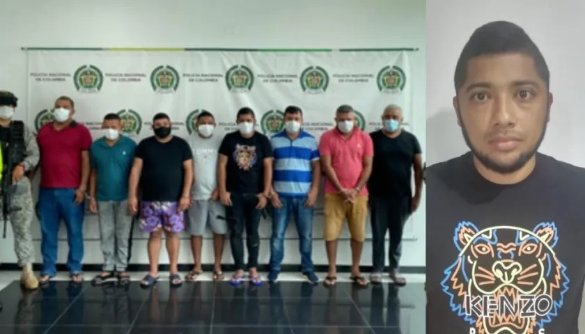 Reydis Rafael Valdeblánquez Morales, alias 'Humito', y los demás capturados. 