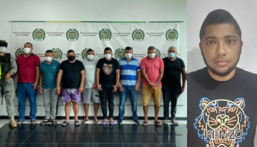 Reydis Rafael Valdeblánquez Morales, alias 'Humito', y los demás capturados. 