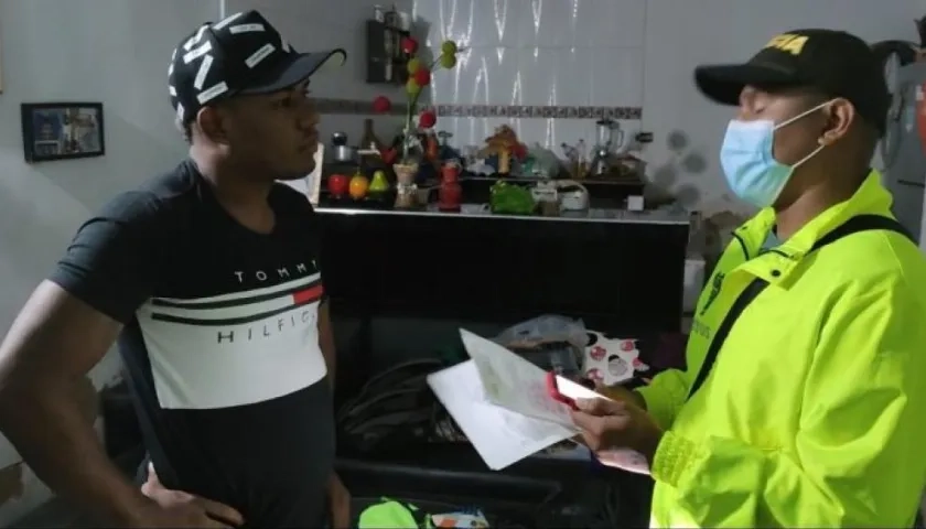 Luis Junior Barreto Tena fue capturado mediante diligencia de allanamiento por parte de la Sijin. 