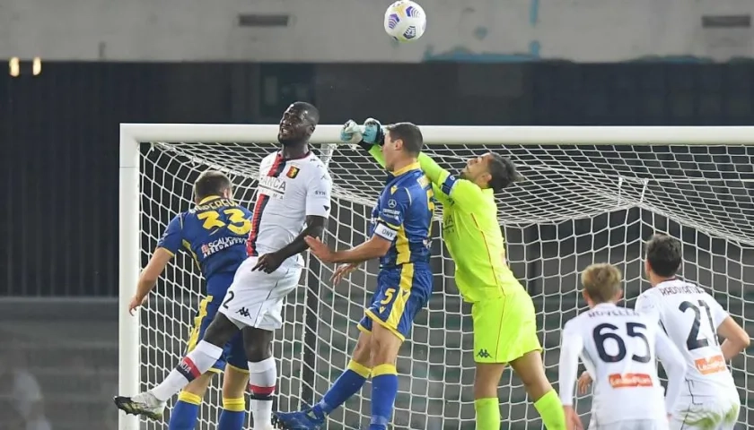 Cristian Zapata en acción.