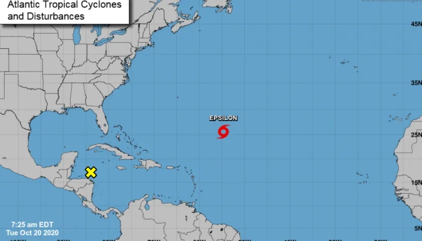 Epsilon es el nombre de una letra del alfabeto griego, se usan para denominar a tormentas y huracanes cuando se agota la lista.