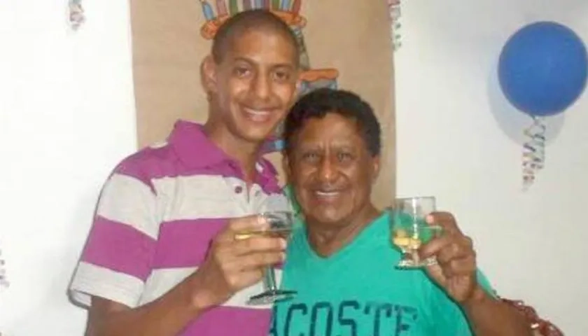 Alexánder Brito Martínez con su papá Silvio Brito.