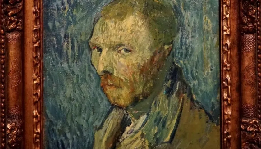 Vista de un autorretrato obra del artista neerlandés Vincent van Gogh, este lunes en Ámsterdam (Holanda).