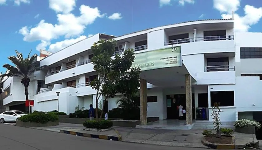 Fachada de la Clínica La Asunción de Barranquilla.