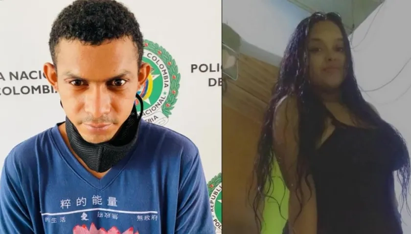 Maiger Enrique Prada Benitez, presunto homicida; María Alejandra Alvarado Acelas, víctima mortal.