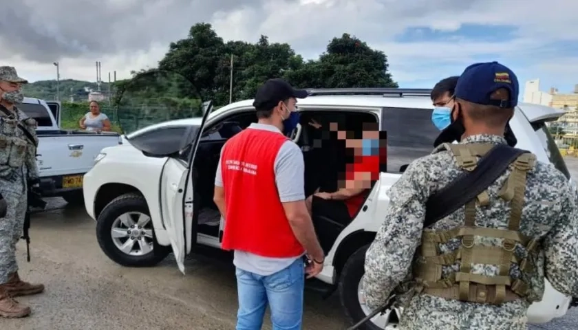 Operativos para evitar el ingreso a Playa Blanca.