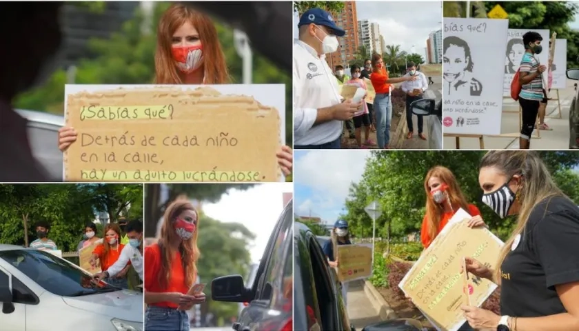 La primera dama del Distrito, Silvana Puello, activó la estrategia Trabajando por los niños del semáforo.