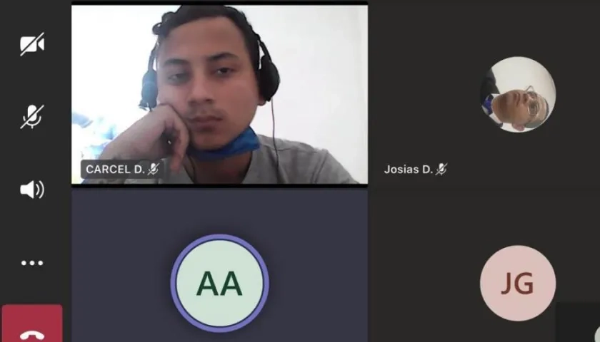 Ricardo José Pareja Jiménez durante la audiencia virtual. 