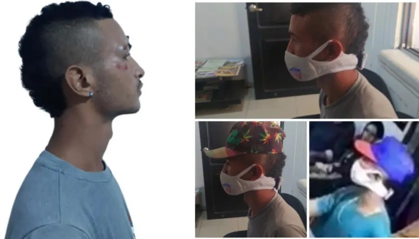 John William Jiménez Ospino, capturado.