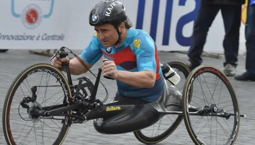 El italiano Alex Zanardi, atleta paralímpico. 