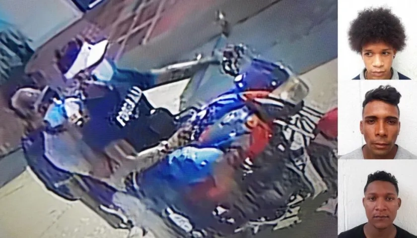 Los tres bromistas se marcharon en una moto al dejar la caja abandonada. 