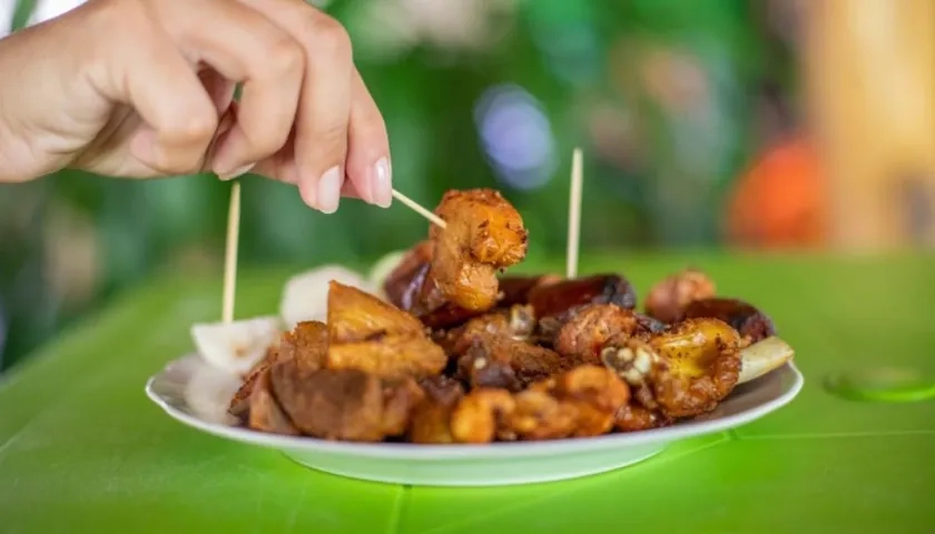 El delicioso y tradicional chicharrón baranoero.