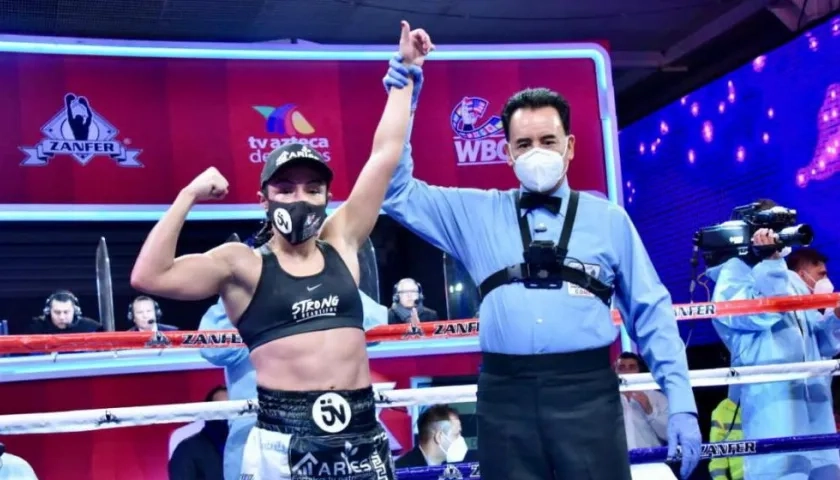 Jackie Navas, boxeadora mexicana. 