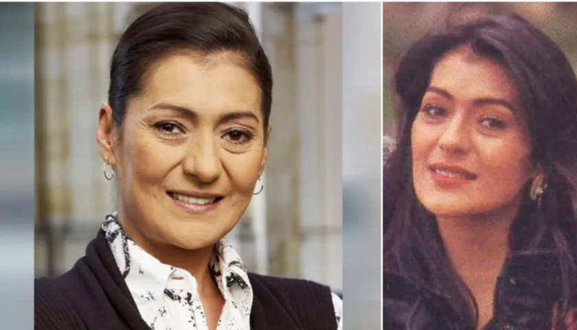 María Eugenia Parra, actriz fallecida. A la derecha cuando interpretó La Pantera.