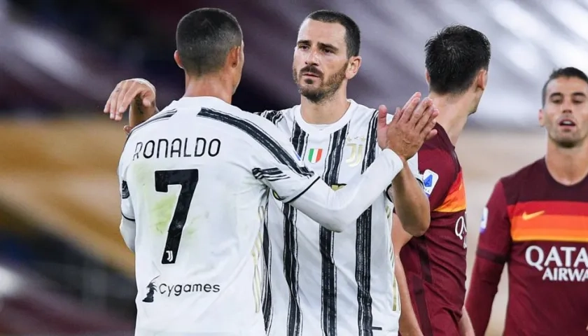 Cristiano Ronaldo y Leonardo Bonucci.