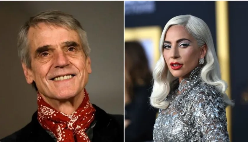 Jeremy Irons y Lady Gaga.