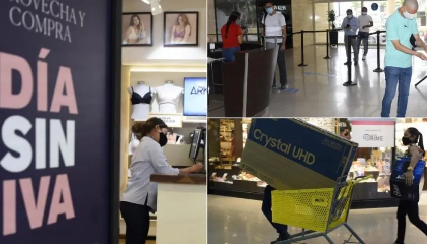 Compradores en día sin IVA.