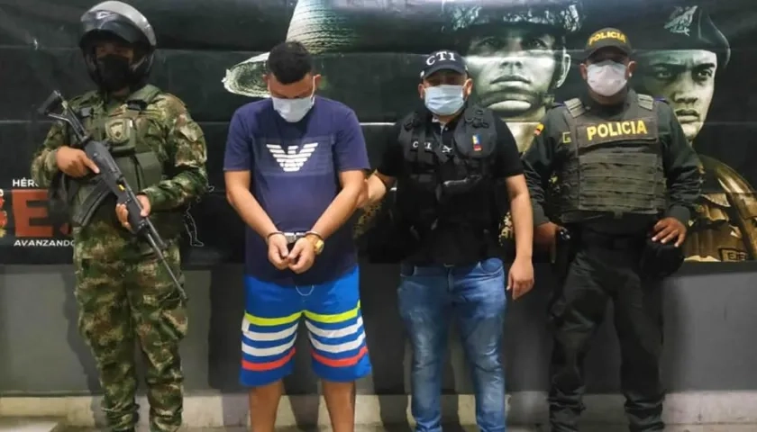 El capturado Jorge Armando Bolaño Solano.