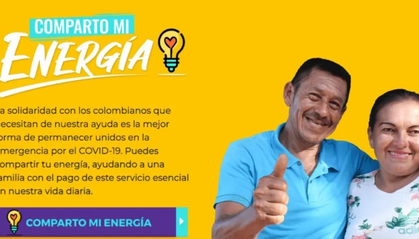 Campaña de 'Comparto mi energía' del Ministerio de Minas y Energías. 