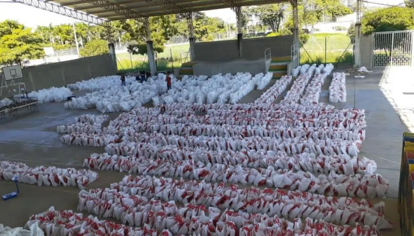 Algunos mercados listos para ser distribuidos.