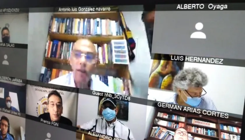 El abogado Antonio González Navarro, participando en las audiencias.