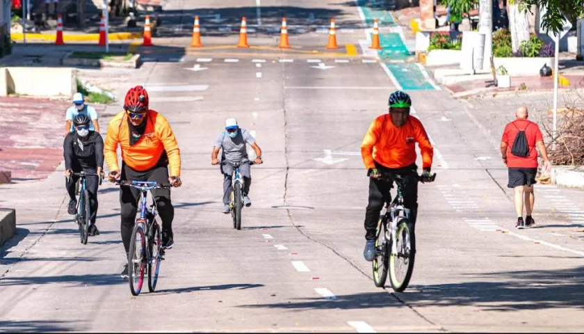 Una de las ciclovías realizadas este año.