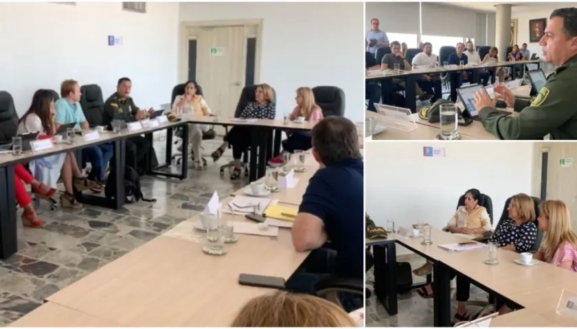 Reunión en la Gobernación del Atlántico.