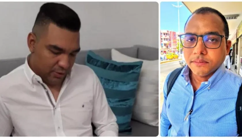 Elkin Javier López, alias 'La Silla', y el abogado Álex Fernández Harding.