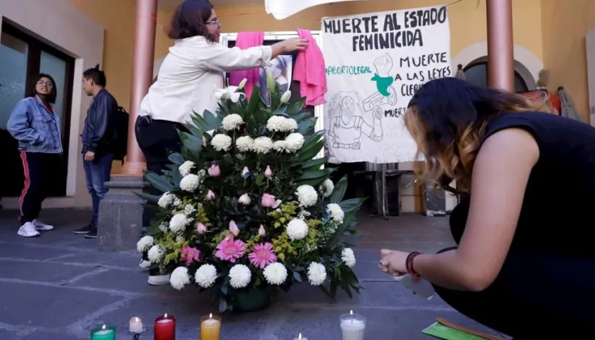 Altar en México en homenaje a la niña Fátima asesinada.