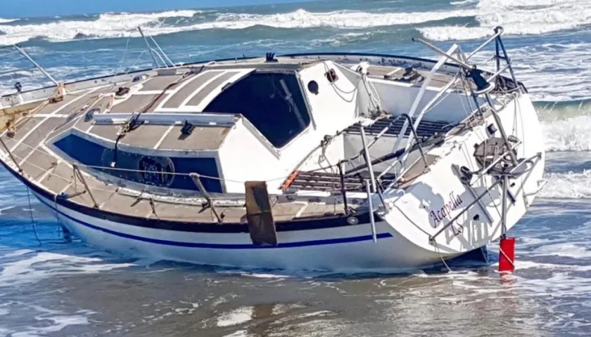 Estado en que quedó la embarcación.