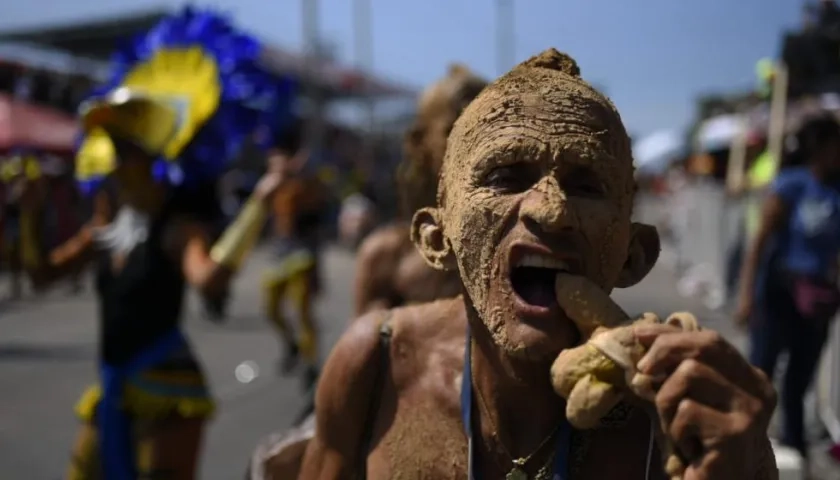 'El puerco' durante la Batalla de Flores.