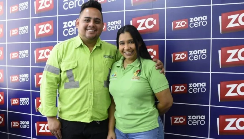 Bryan Castillo (coordinador operativo) y Karol Gutiérrez (representante legal) de la asociación.