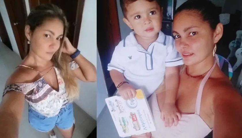 Haillen María Duarte Beleño y su hijo de 2 años. (foto autorizada por su familia para contribuir en su búsqueda).