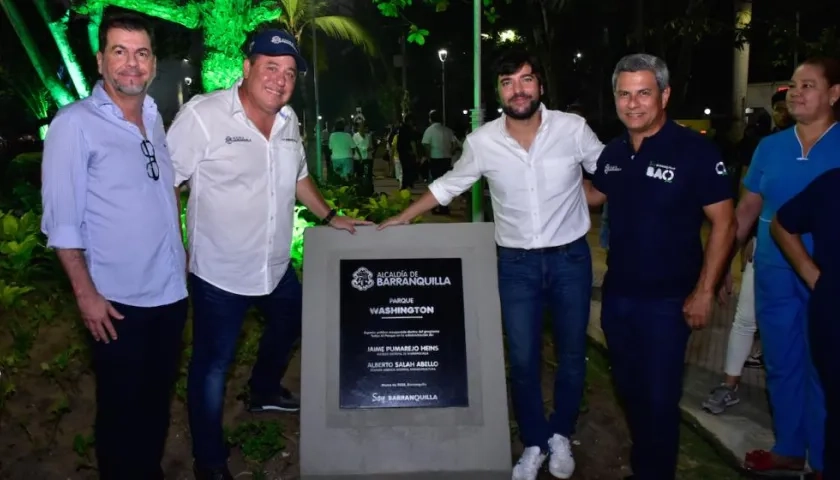 Alcalde Pumarejo en la entrega del Parque Washington.