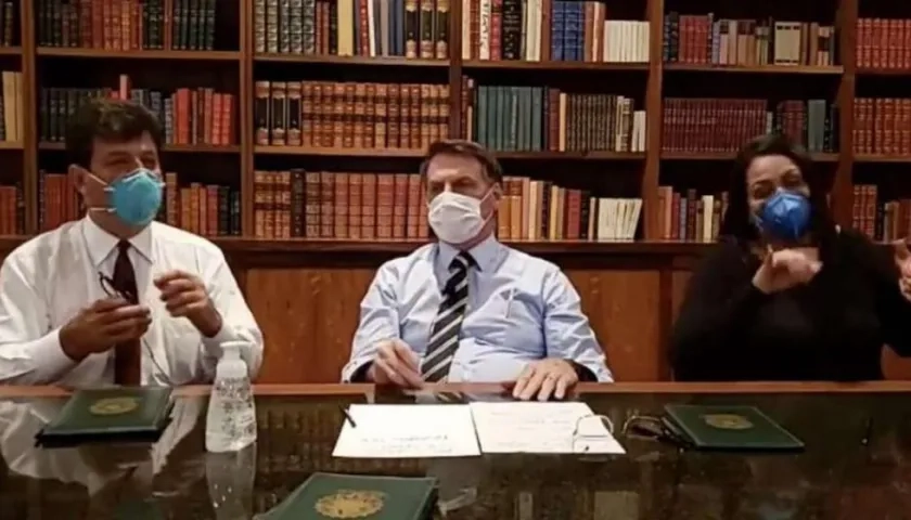 Jair Bolsonaro en una comparecencia ayer.